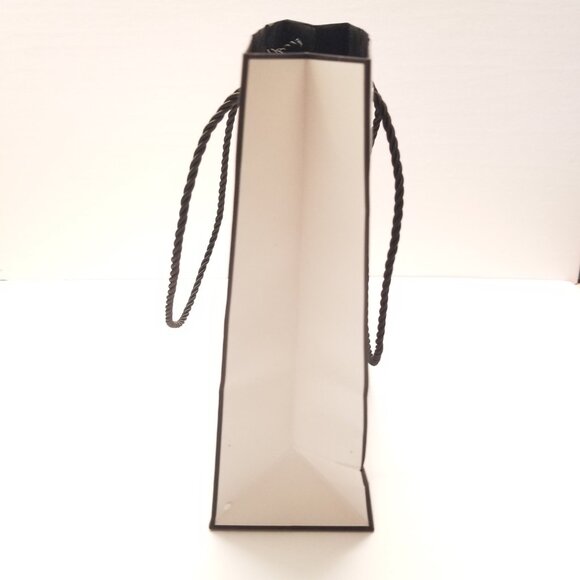 CHANEL Authentic Shopping Bag White & Black Signature Paper Gift Bag & Ribbon - Picture 8 of 9